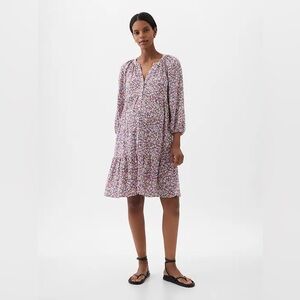 EUC - Gap Maternity Floral Tiered Midi Dress, Medium